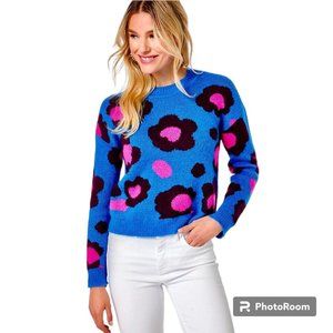 Lilly Pulitzer - NWT Ferrara Sweater Blue Flare "Growl & Prowl"